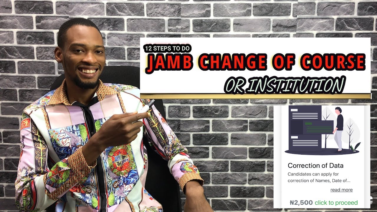 How To Do JAMB Change Of Institution And Course Online In 2026